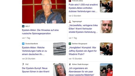 Enthüllt: Wie westliche Medien und Prominente die Epstein-Files zu einem neuen “Russiagate” aufbauschen
