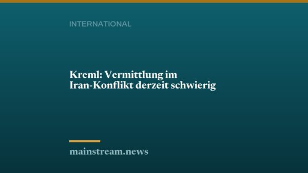 Kreml: Vermittlung im Iran-Konflikt derzeit schwierig