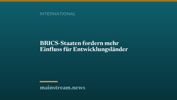 BRICS-Staaten fordern mehr Einfluss für Entwicklungsländer