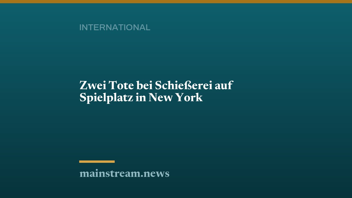 Zwei Tote bei Schießerei auf Spielplatz in New York