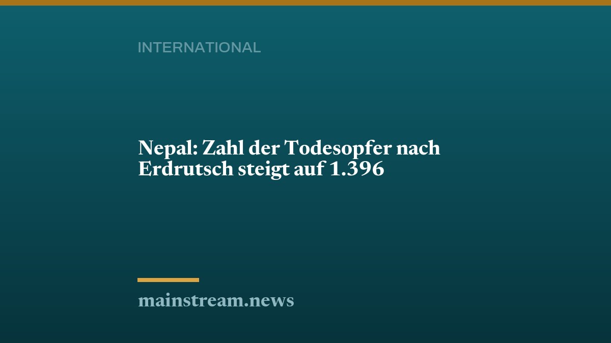 Nepal: Zahl der Todesopfer nach Erdrutsch steigt auf 1.396
