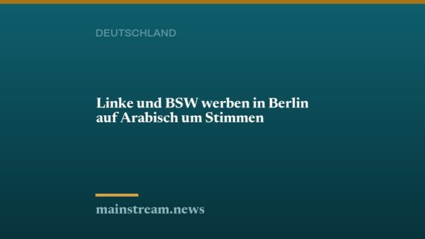 Linke und BSW werben in Berlin auf Arabisch um Stimmen