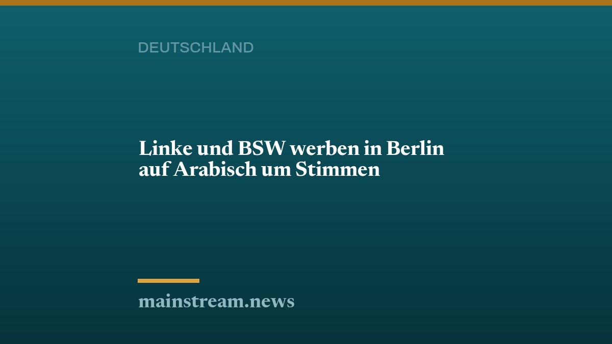 Linke und BSW werben in Berlin auf Arabisch um Stimmen