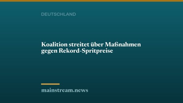 Koalition streitet über Maßnahmen gegen Rekord-Spritpreise