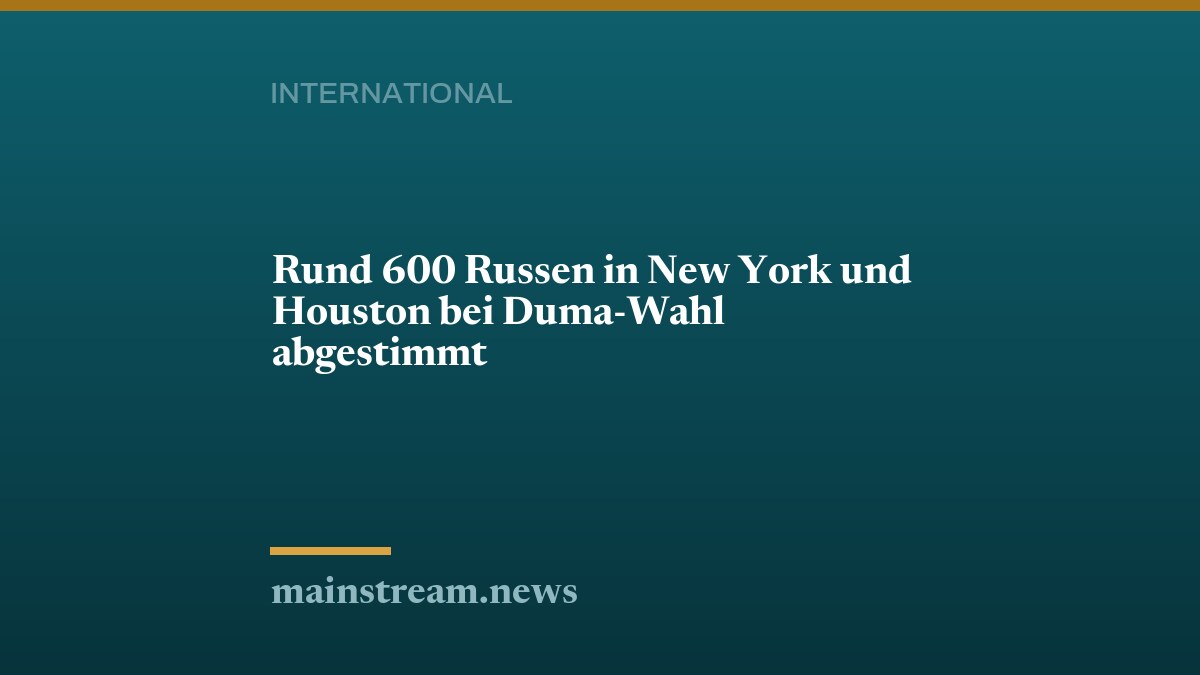 Rund 600 Russen in New York und Houston bei Duma-Wahl abgestimmt