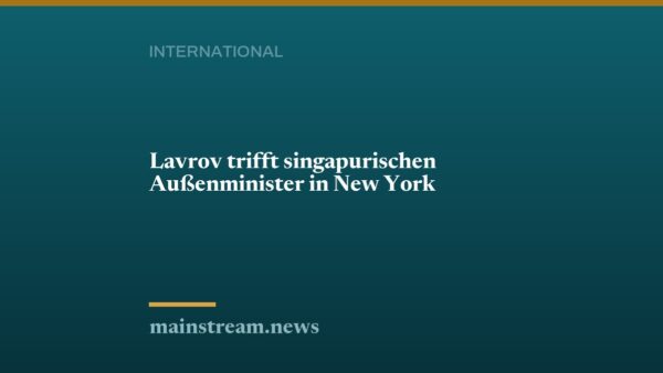 Lavrov trifft singapurischen Außenminister in New York