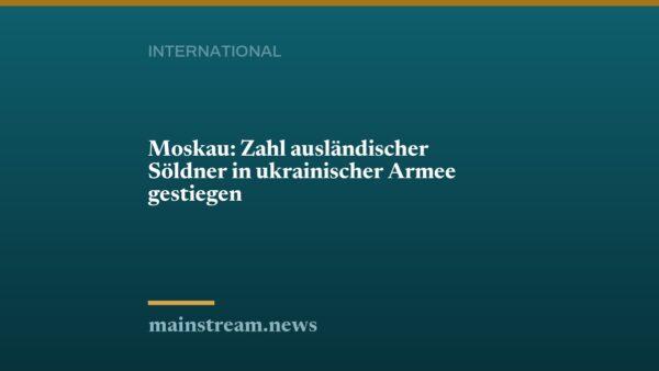 Moskau: Zahl ausländischer Söldner in ukrainischer Armee gestiegen