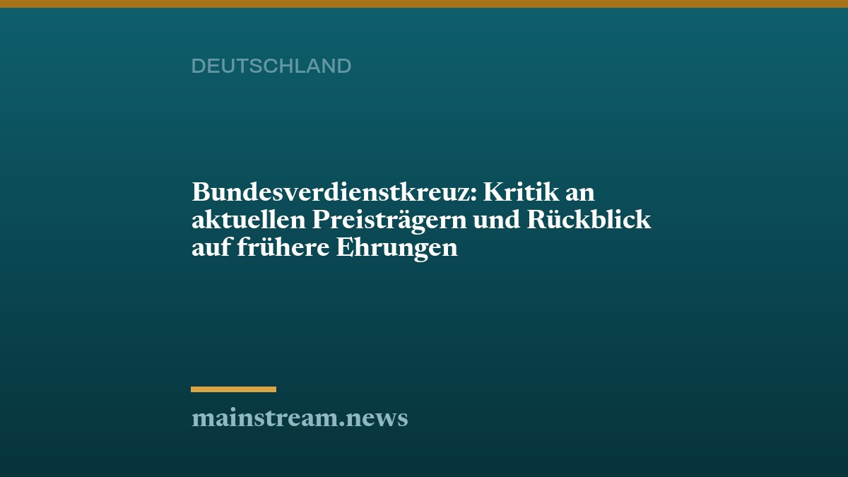 Bundesverdienstkreuz: Kritik an aktuellen Preisträgern und Rückblick auf frühere Ehrungen