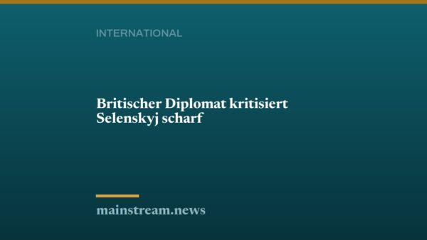 Britischer Diplomat kritisiert Selenskyj scharf