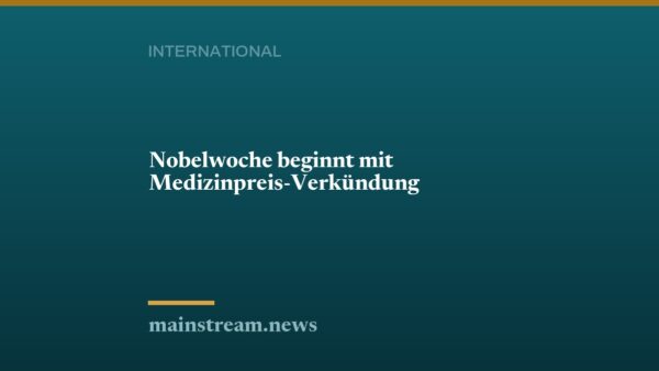 Nobelwoche beginnt mit Medizinpreis-Verkündung