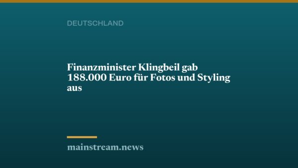 Finanzminister Klingbeil gab 188.000 Euro für Fotos und Styling aus