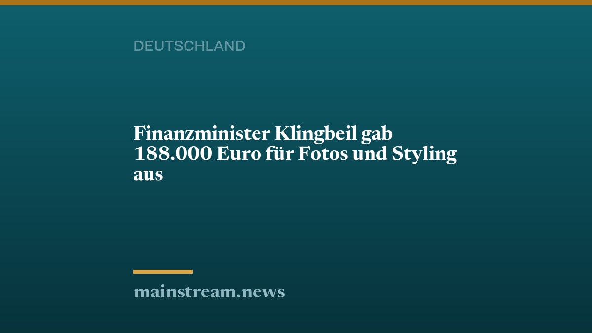 Finanzminister Klingbeil gab 188.000 Euro für Fotos und Styling aus