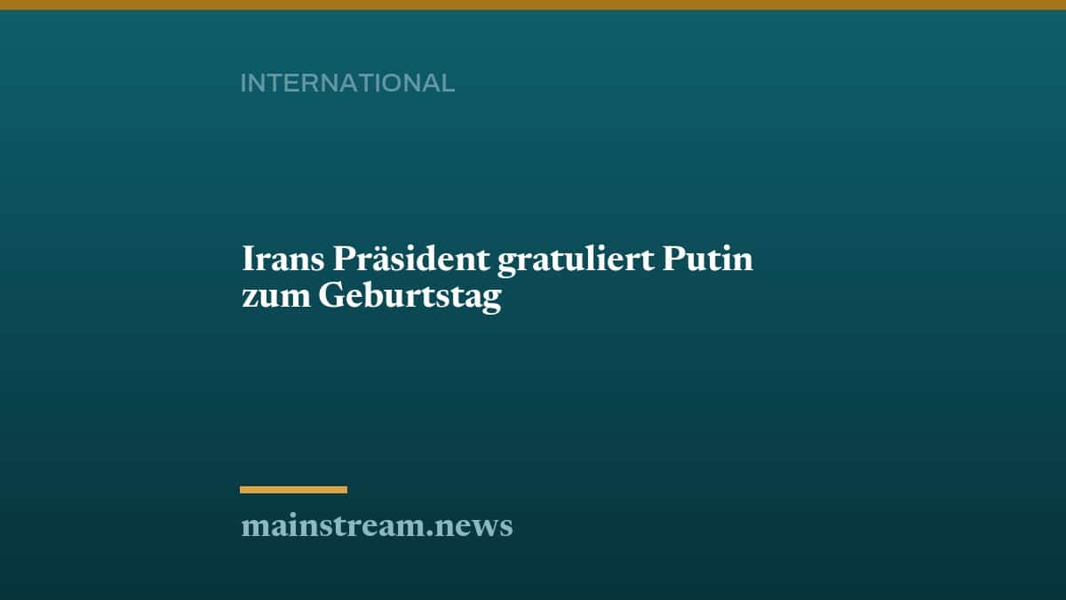 Irans Präsident gratuliert Putin zum Geburtstag