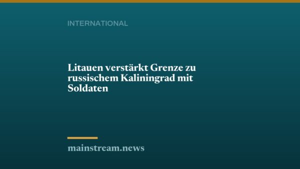 Litauen verstärkt Grenze zu russischem Kaliningrad mit Soldaten