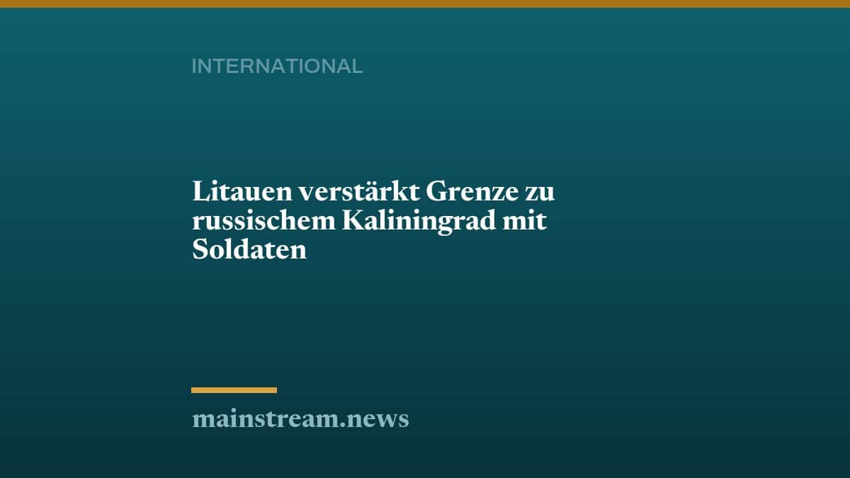 Litauen verstärkt Grenze zu russischem Kaliningrad mit Soldaten