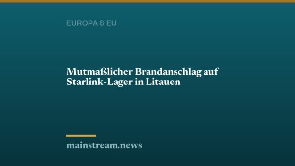 Mutmaßlicher Brandanschlag auf Starlink-Lager in Litauen