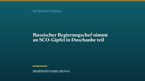 Russischer Regierungschef nimmt an SCO-Gipfel in Duschanbe teil