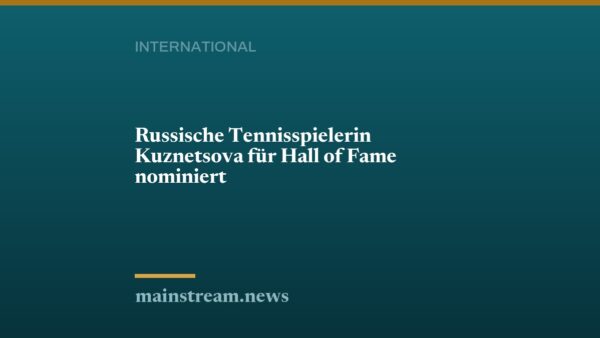 Russische Tennisspielerin Kuznetsova für Hall of Fame nominiert