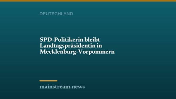 SPD-Politikerin bleibt Landtagspräsidentin in Mecklenburg-Vorpommern