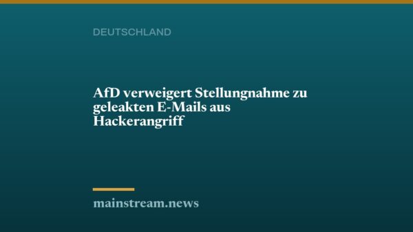 AfD verweigert Stellungnahme zu geleakten E-Mails aus Hackerangriff