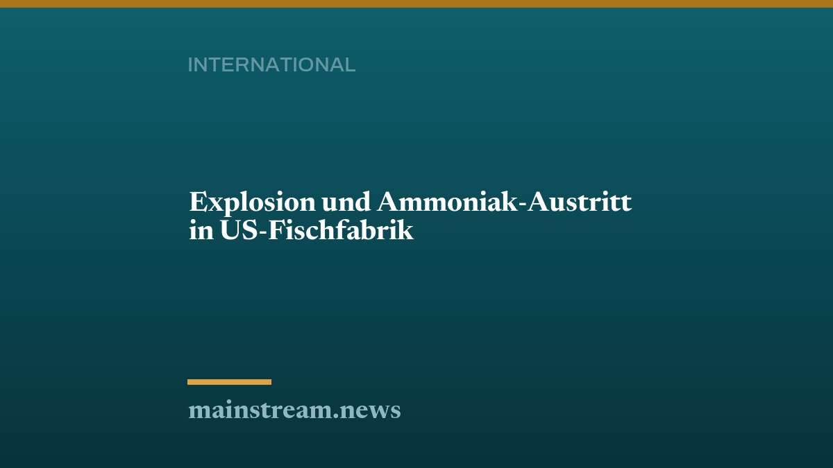Explosion und Ammoniak-Austritt in US-Fischfabrik